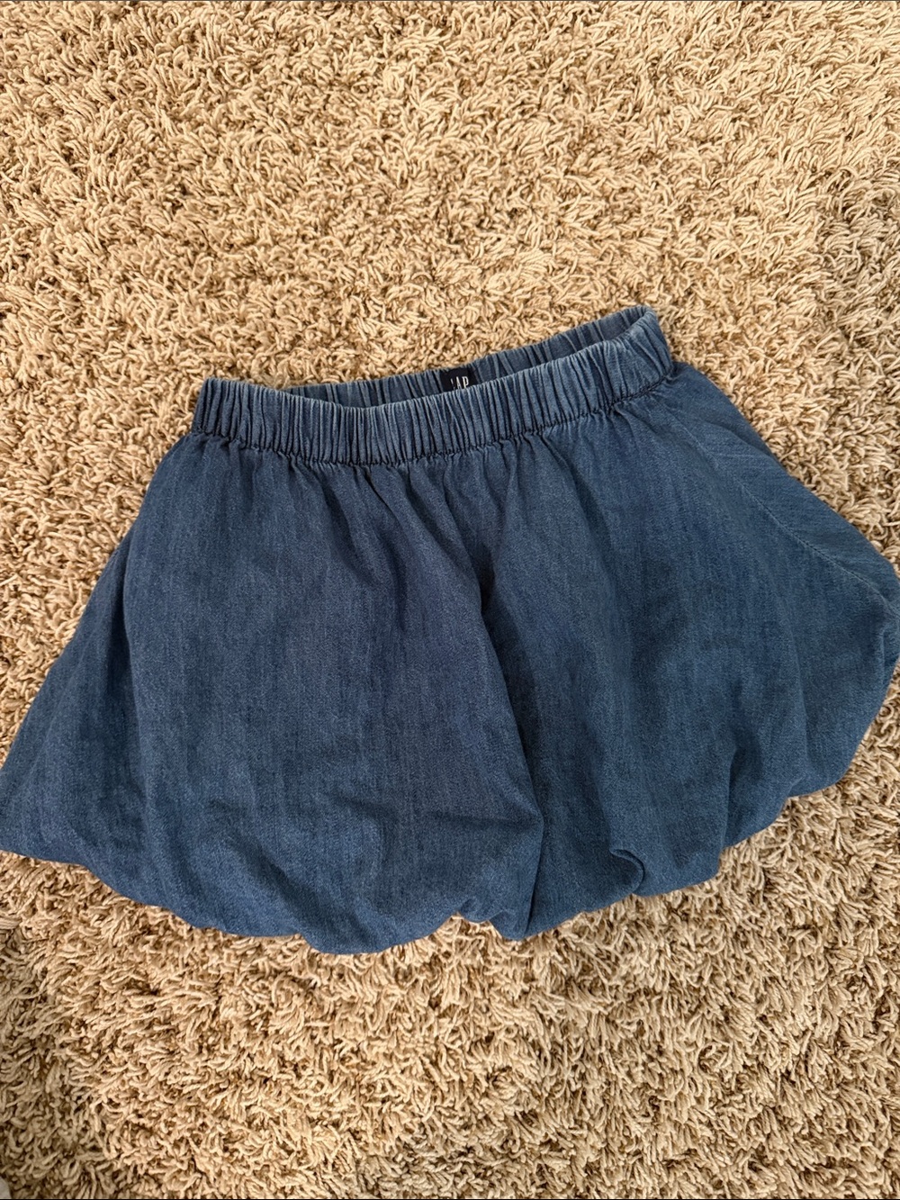 GAP Girls Denim-Look Blue Bubble Skirt